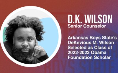 Arkansas Boys State’s DeKevious M. Wilson Selected as Class of 2022-2023 Obama Foundation Scholar